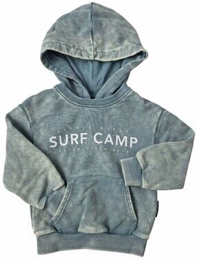 Little Bipsy Surf Camp Mineral Wash Hoodie 18-24M Teal Blue